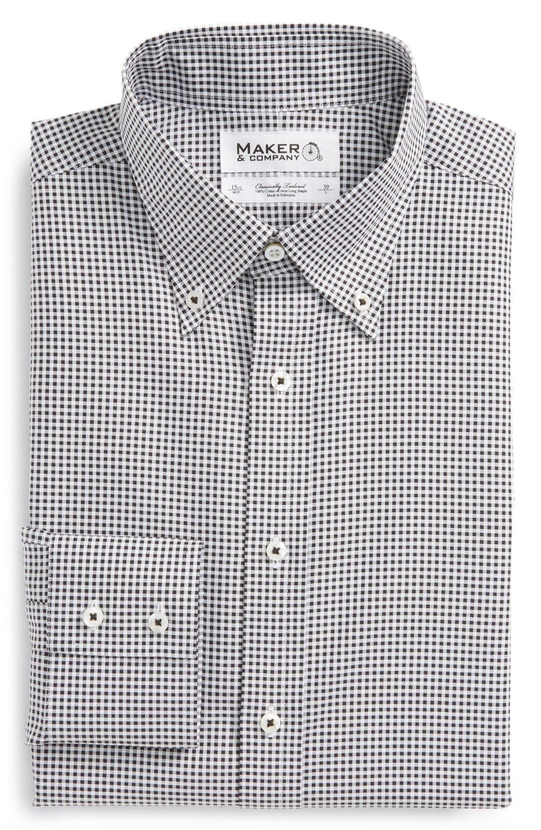 Maker & Company Tailored Fit Check Dress Shirt Nordstrom