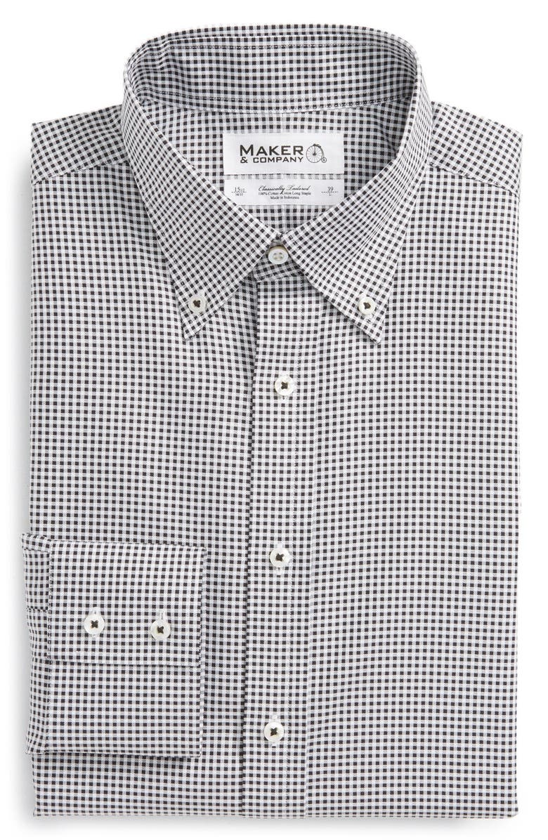 Maker & Company Tailored Fit Check Dress Shirt | Nordstrom