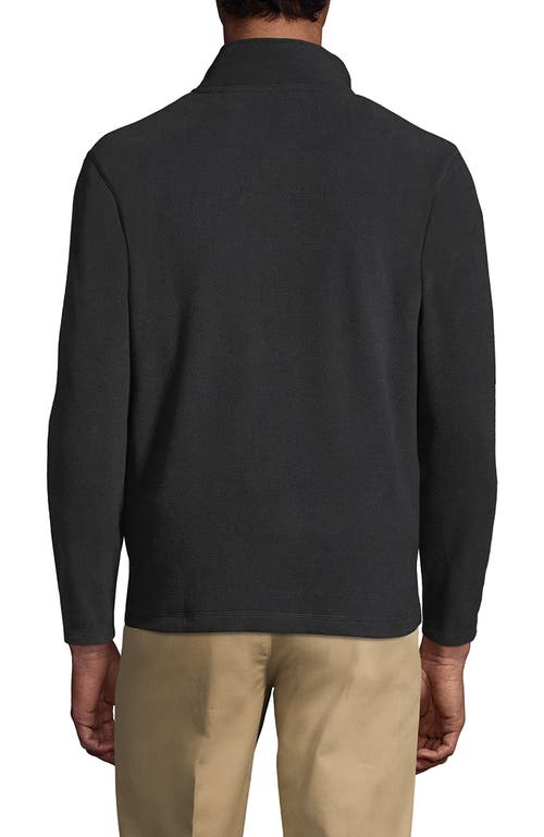 Lands' End Full-zip Mid-weight Fleece Jacket In Dark Charcoal