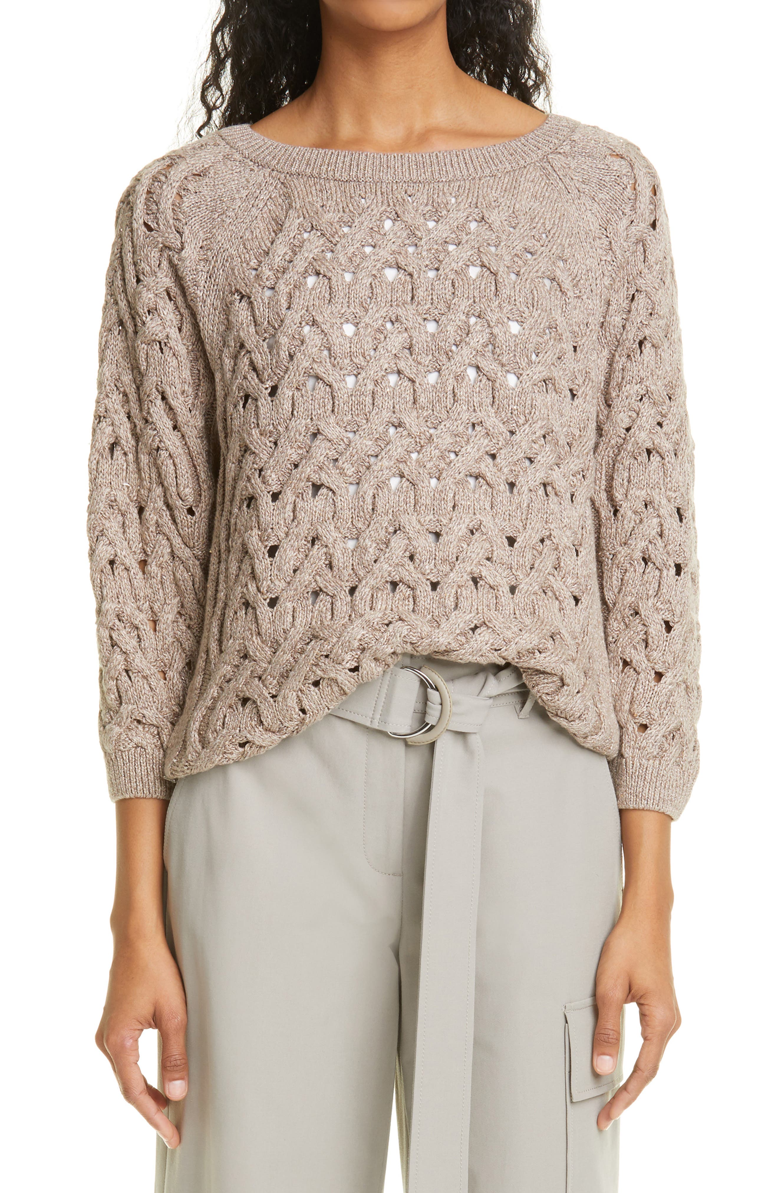 brown designer sweater