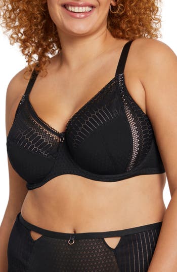 Montelle Cup Sized Lace Bralette in Black