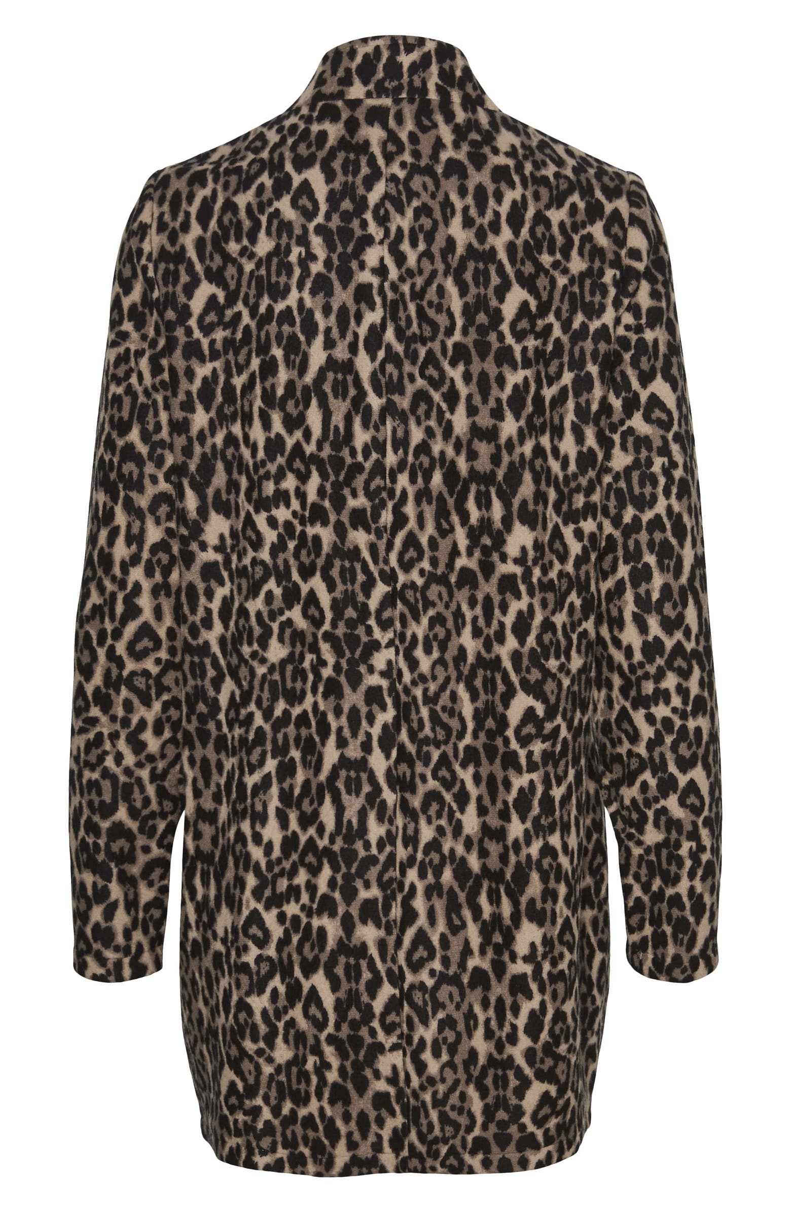 VERO MODA Katrine Brushed Animal Print Coat | Nordstrom