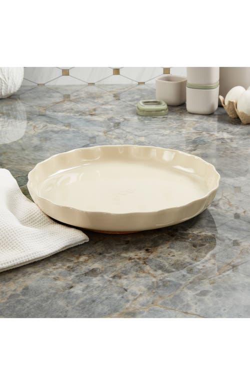 Berghoff Leo Balance Rippled 11-inch Ceramic Pie Dish In Moonbeam