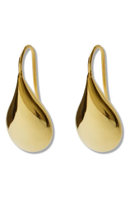 Shop Argento Vivo Sterling Silver Teardrop Earrings In Gold