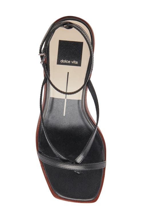 Dolce Vita Banita Ankle Strap Sandal In Black Leather