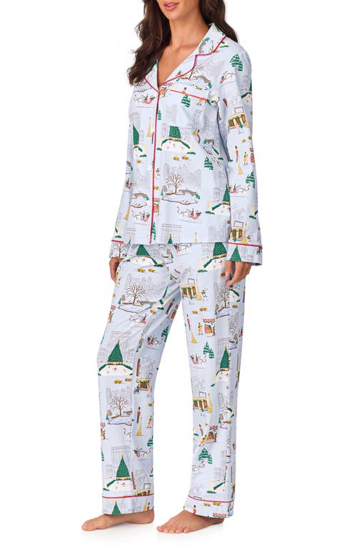 Shop Bedhead Pajamas Print Jersey Pajamas In Holiday In The City