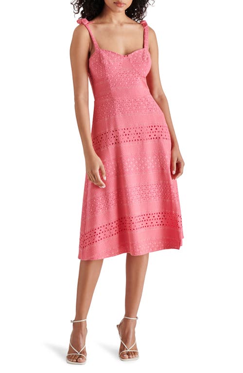 Carlynn Eyelet Embroidered Dress in Fruit Dove