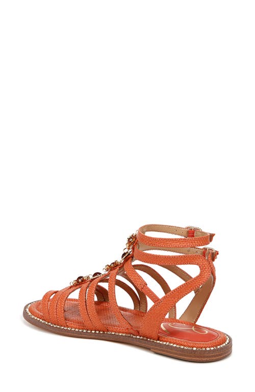 Shop Sam Edelman Tianna Ankle Strap Sandal In Terra Orange