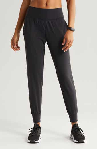 Zella Sweatpants Womens Large Black Live In Pocket Joggers Thick