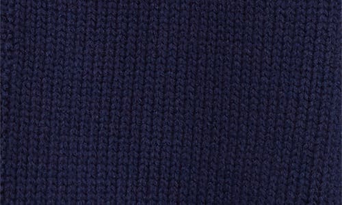 Shop Kenzo Wool Blend Varsity Sweater In Midnight Blue