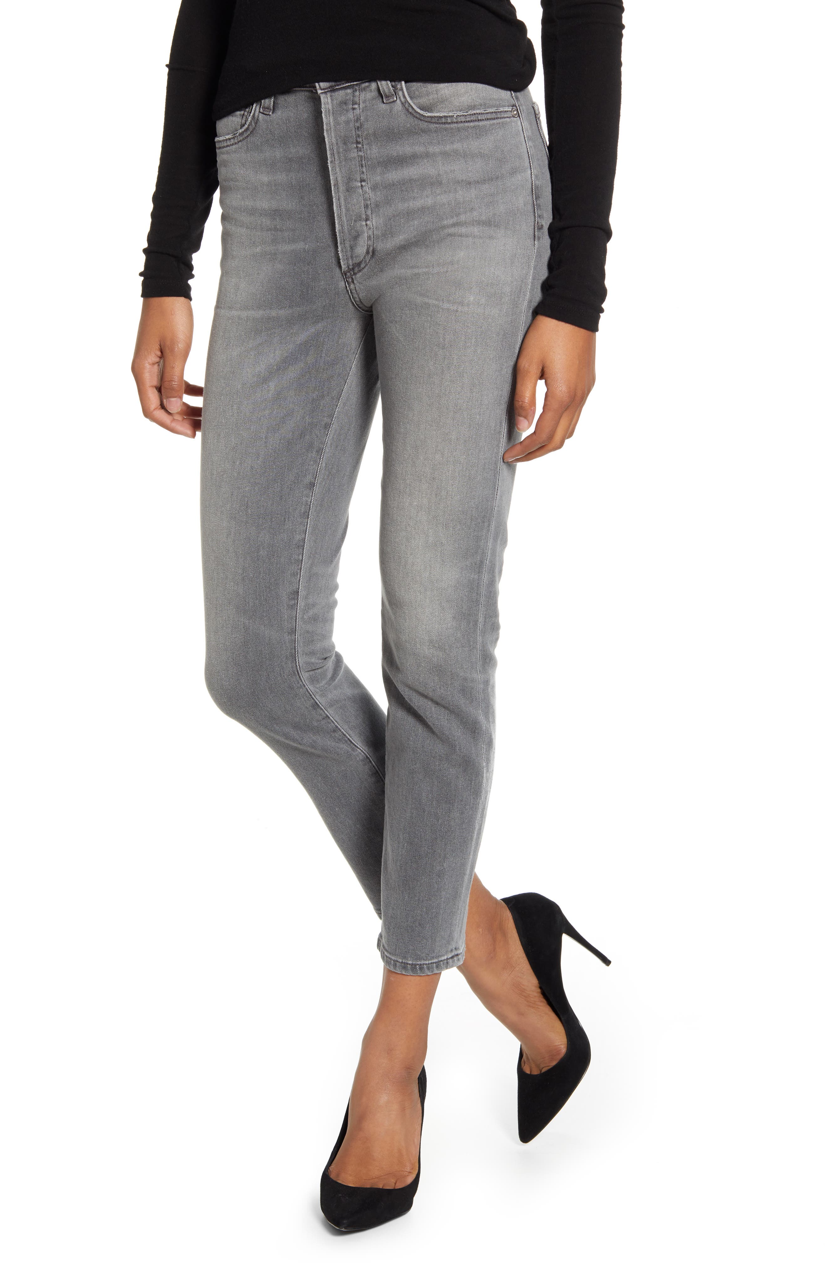 citizens of humanity olivia crop high rise slim ankle jeans