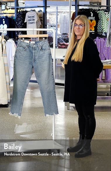 AGOLDE Riley High Waist Chewed Hem 