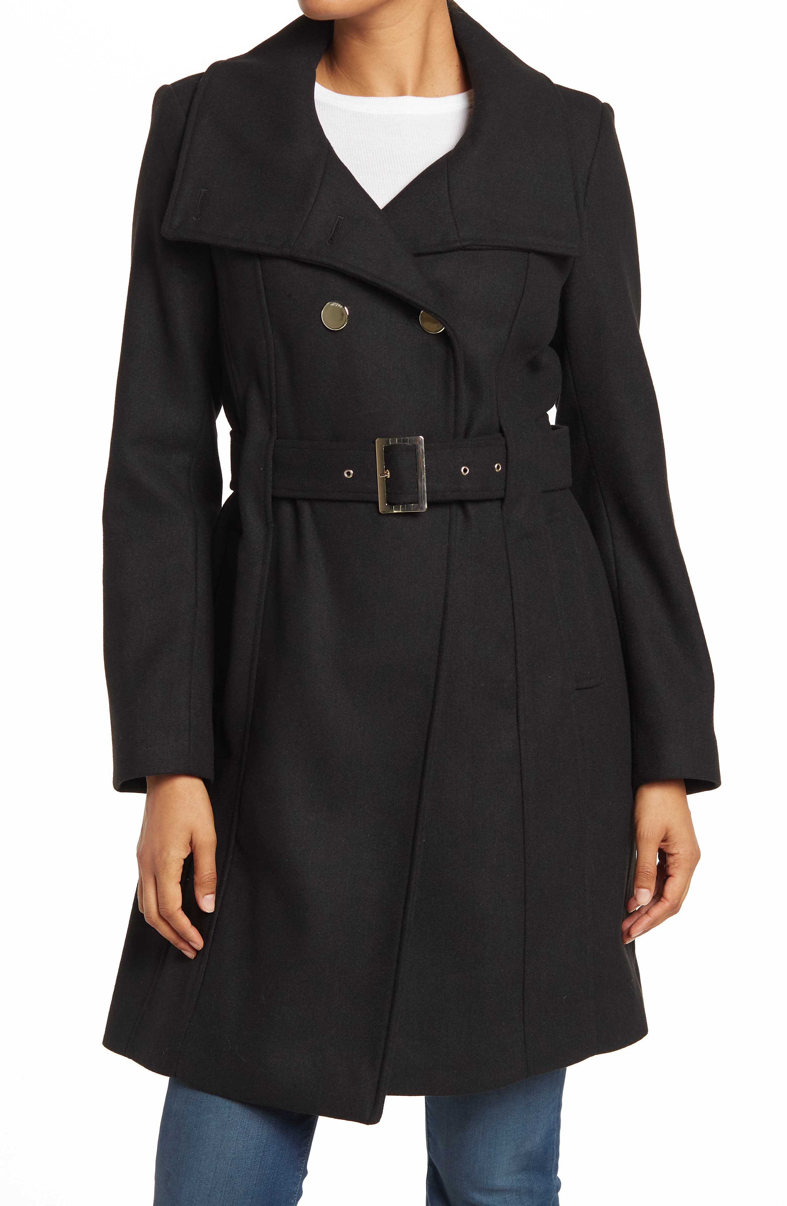 guess double breasted coat