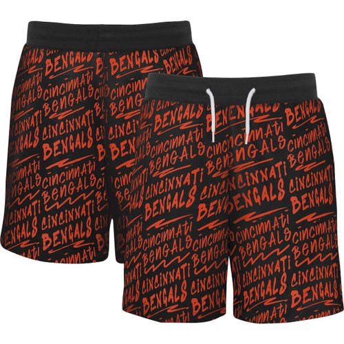 Outerstuff Youth Black Cincinnati Bengals Super French Terry Shorts
