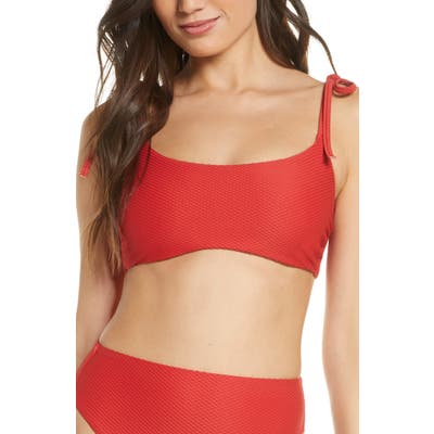 Chelsea28 Easy Retro Bikini Top, Red