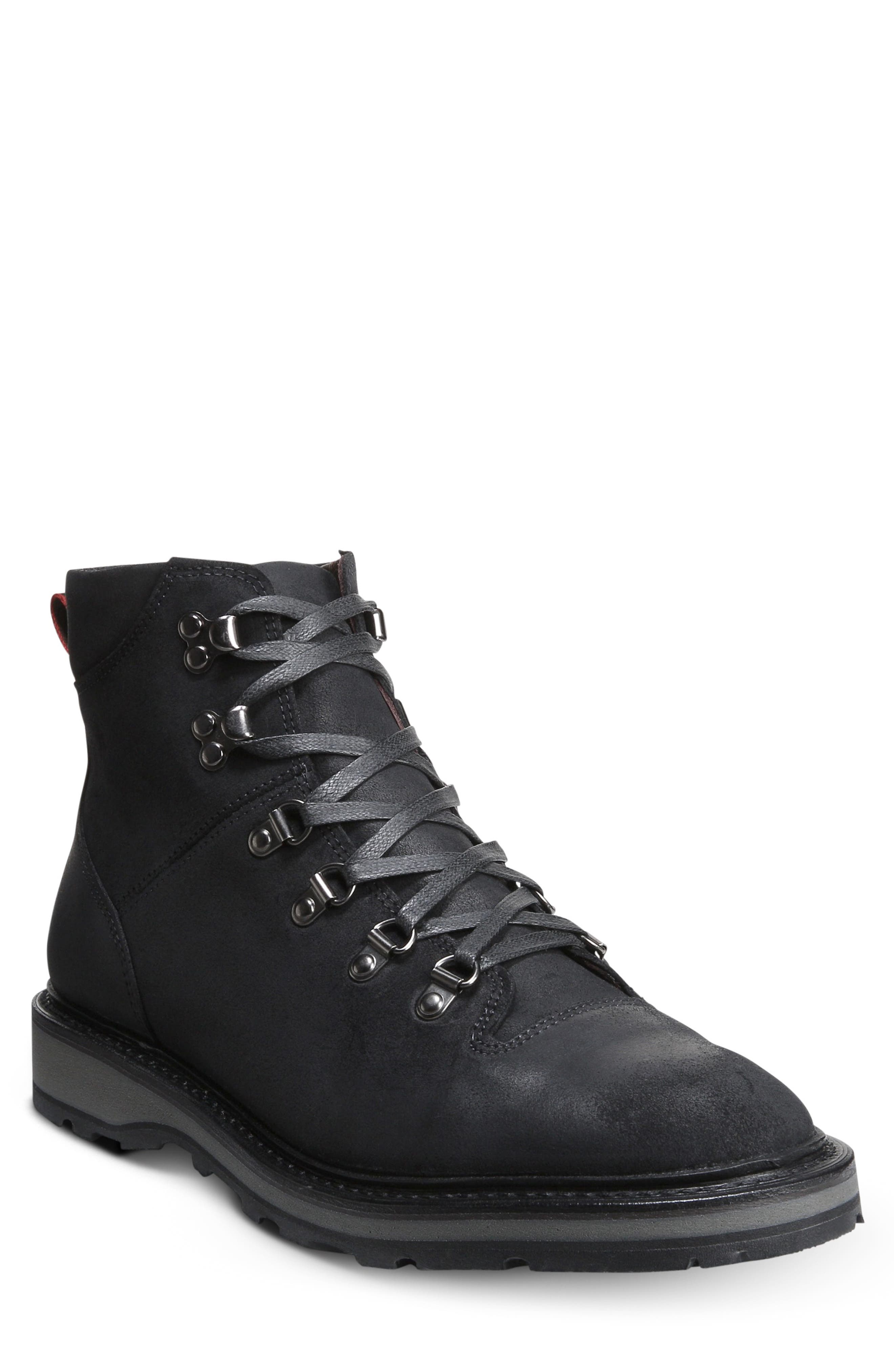 Mens Office Baxter Hiker Boots Black Leather Boots 