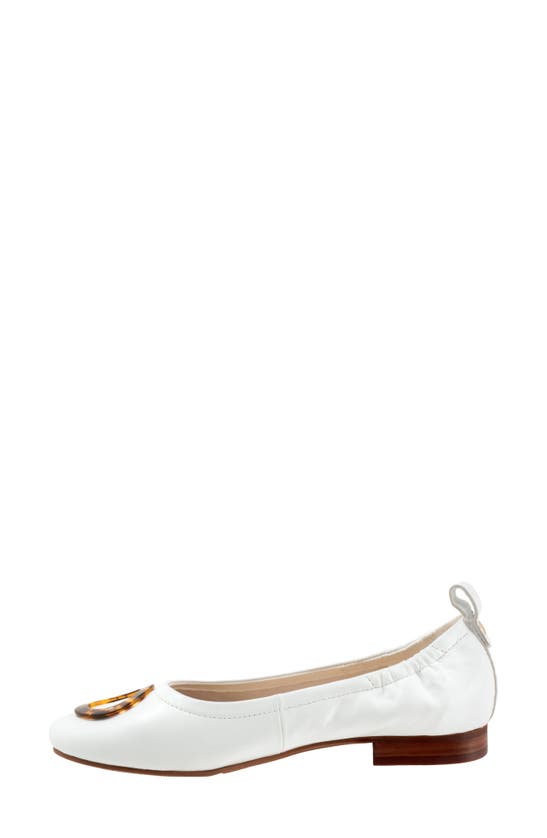 Shop Trotters Gia Ornament Ballet Flat In White