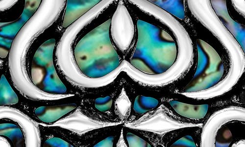 Samuel B. Abalone Heart Pendant In Blue/green