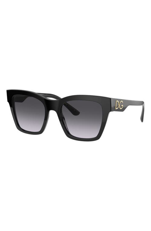 Shop Dolce & Gabbana Dolce&gabbana 53mm Square Sunglasses In Black/light Grey Gr Black