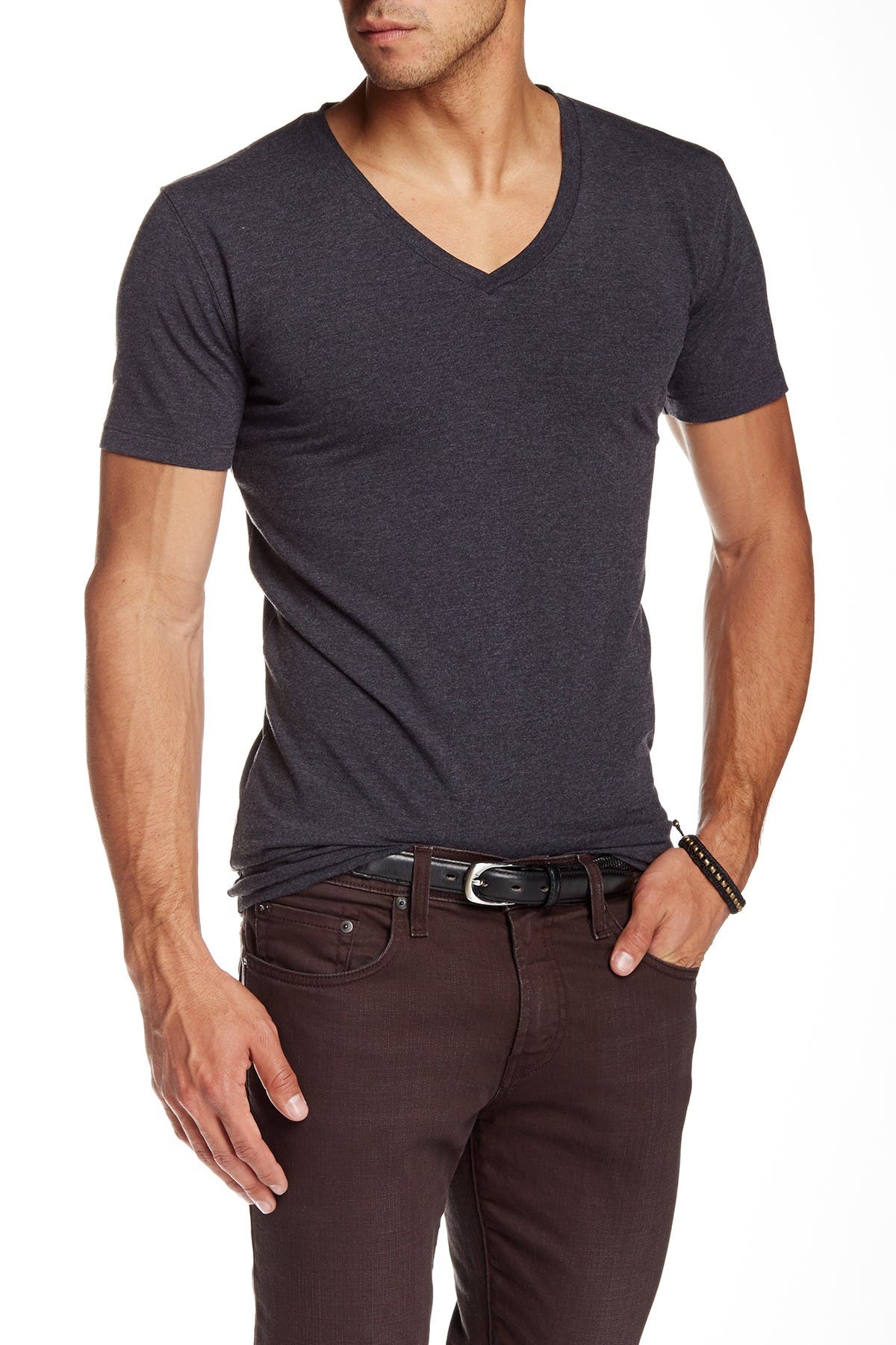 v neck stretch t shirt