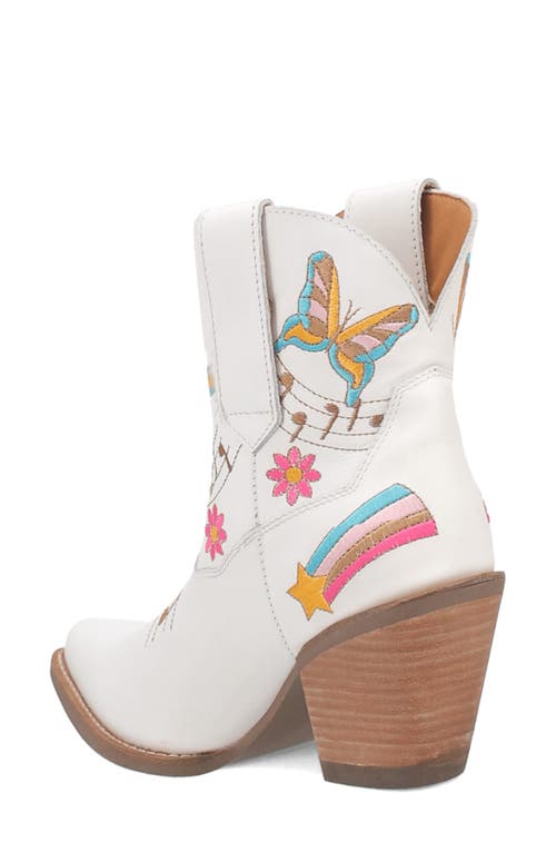 Shop Dingo Melody Embroidered Western Boot In White