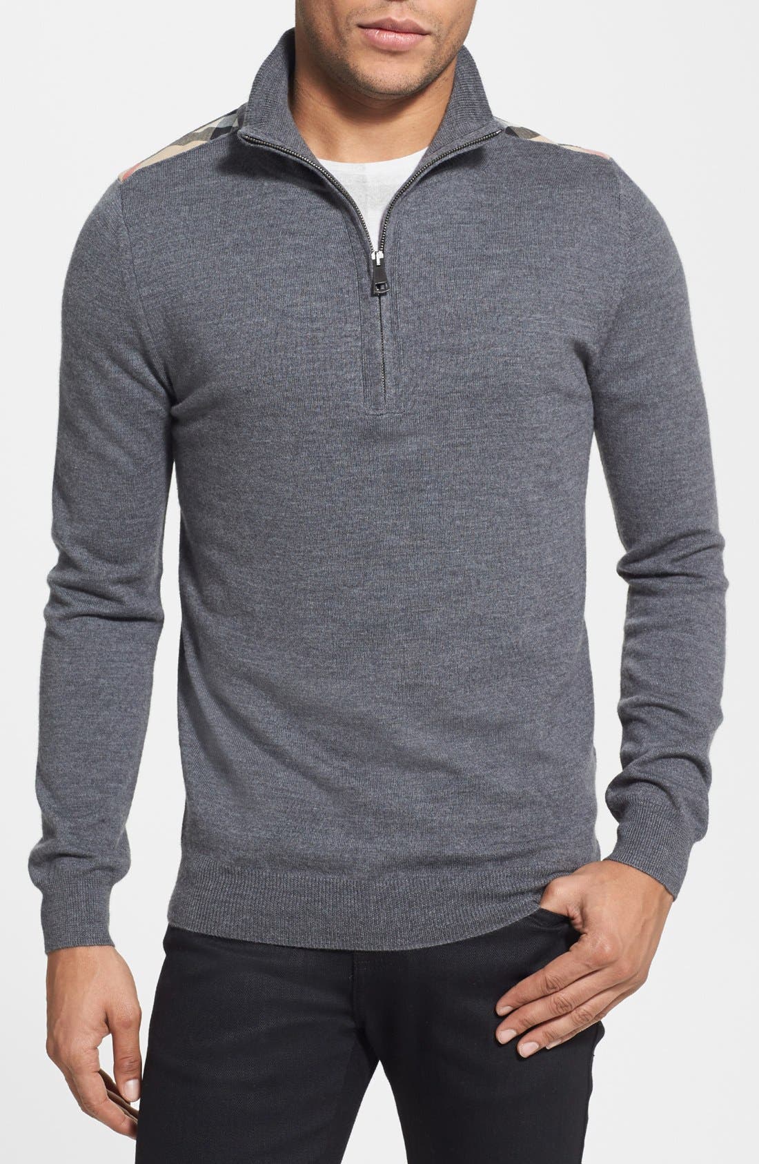 burberry men's quarter zip