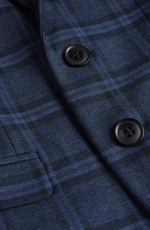 Shop Next Kids' Plaid Sport Coat In Blue