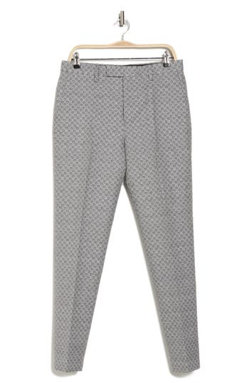 TED BAKER TED BAKER LONDON CHECK JACQUARD TUX TAPERED PANTS