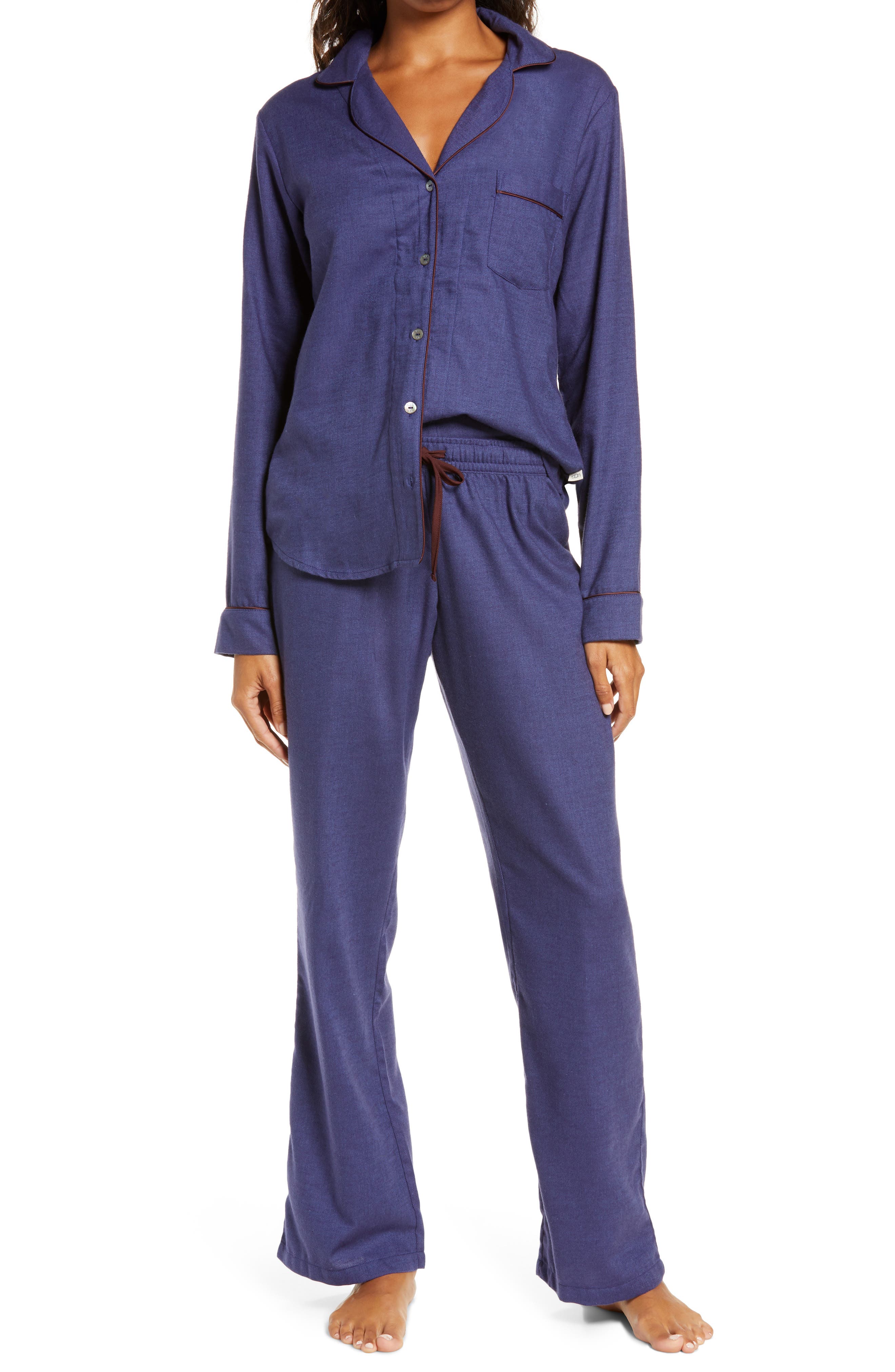 Ugg Raven Flannel 2-piece Pajama Set In Starry Night | ModeSens