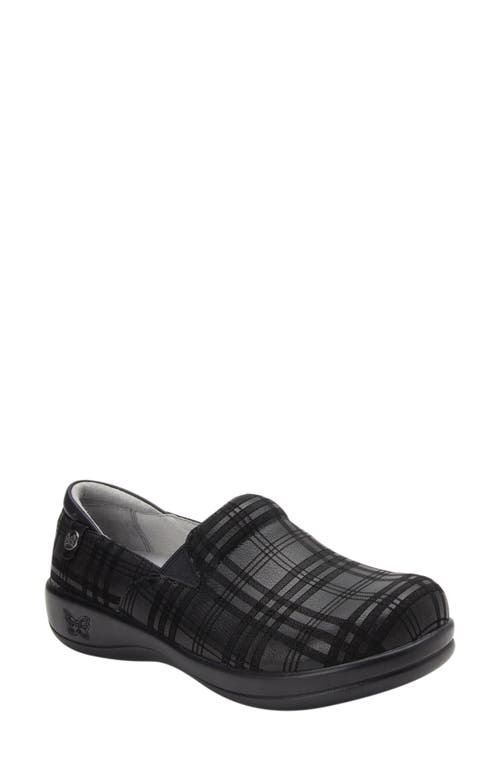 Keli Embossed Clog Loafer in Plaid To Meet You Leather