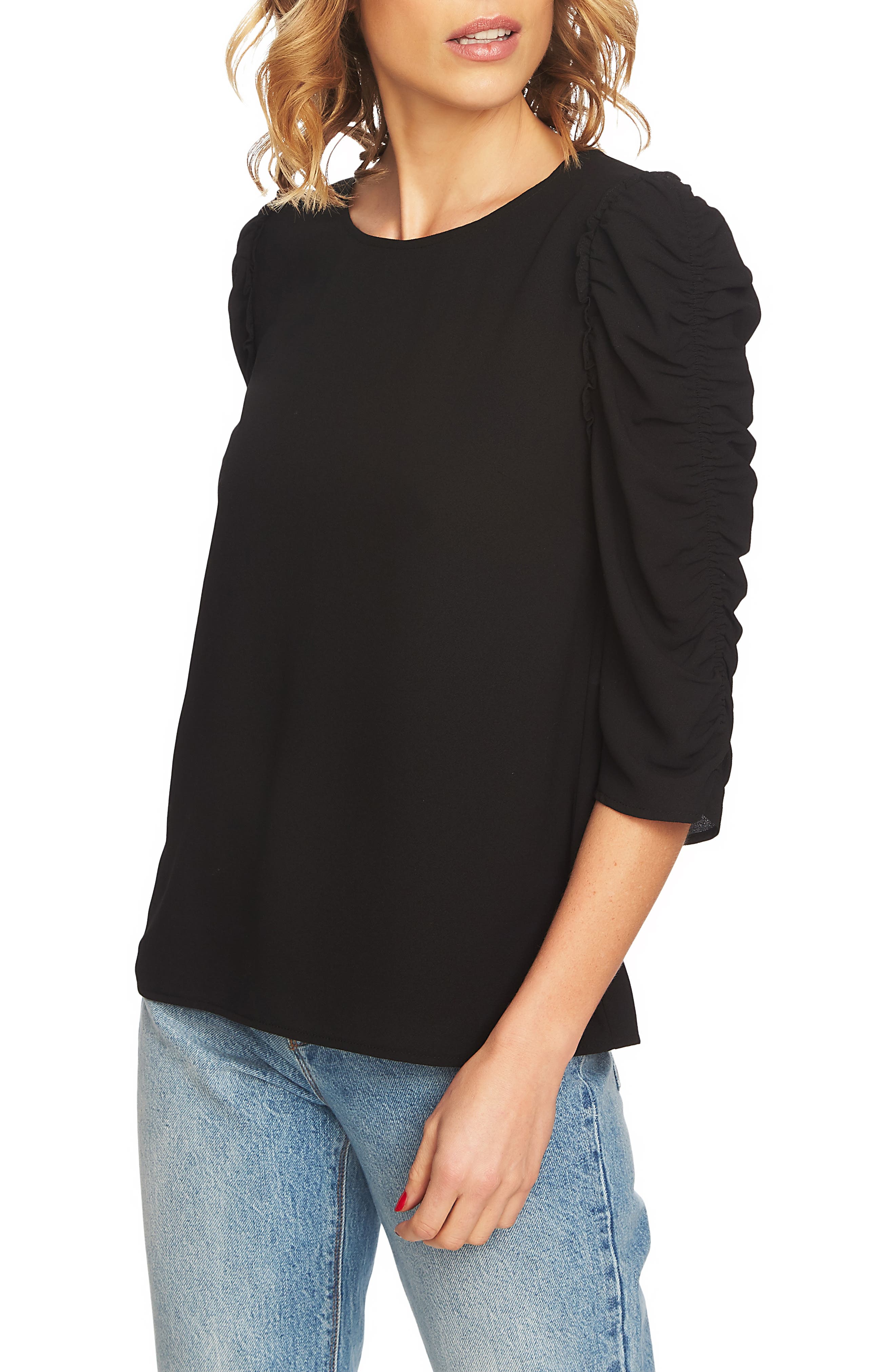 ruched sleeve blouse