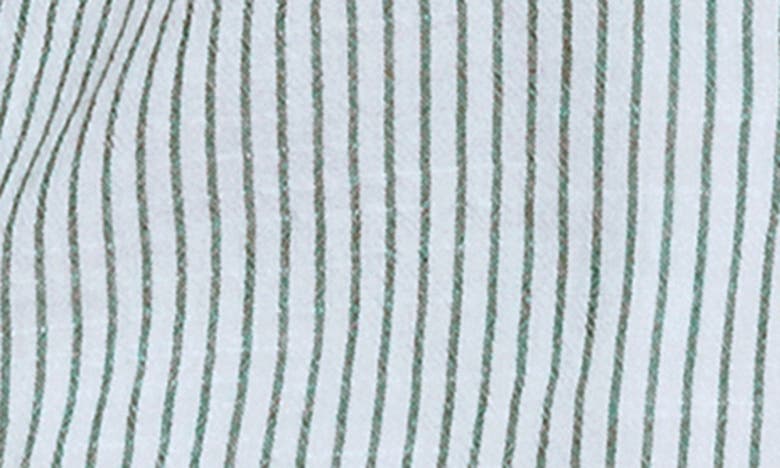 Shop Eberjey Nautico Stripe Short Sleeve Shirt & Shorts Pajamas In White/ Forest Green