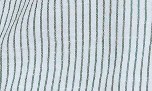 Shop Eberjey Nautico Stripe Short Sleeve Shirt & Shorts Pajamas In White/forest Green