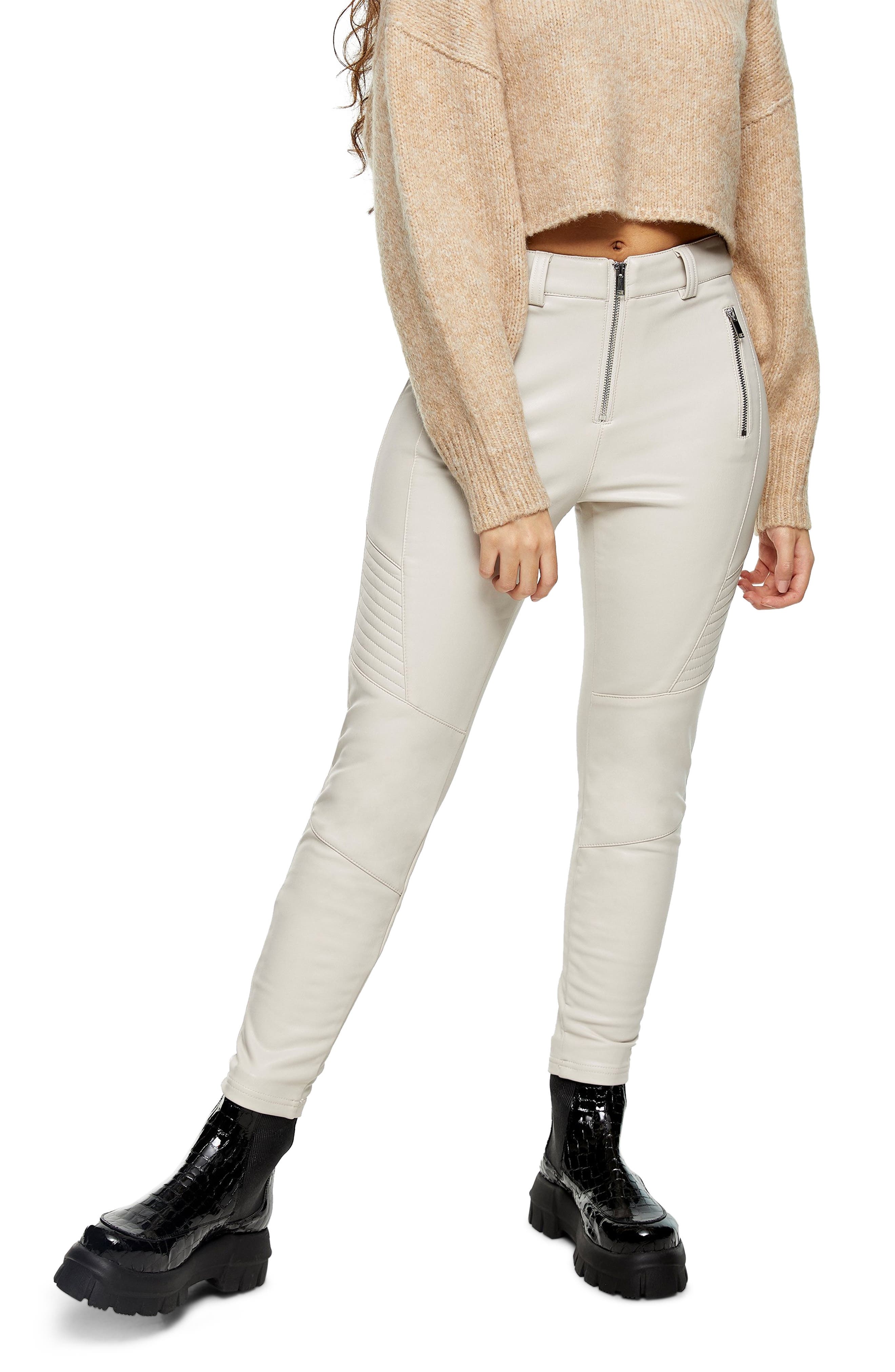 Topshop Fliss Biker Faux Leather 