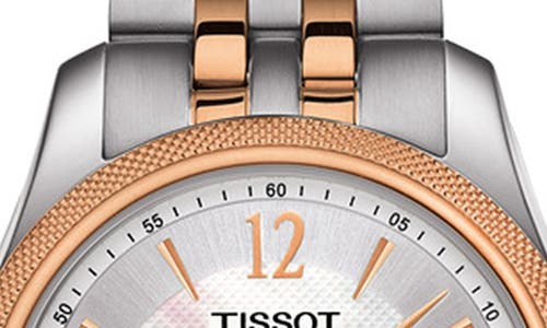 Shop Tissot Ballade Mother Of Pearl Bracelet Watch, 34mm In Rose Gold/mop/rose Gold