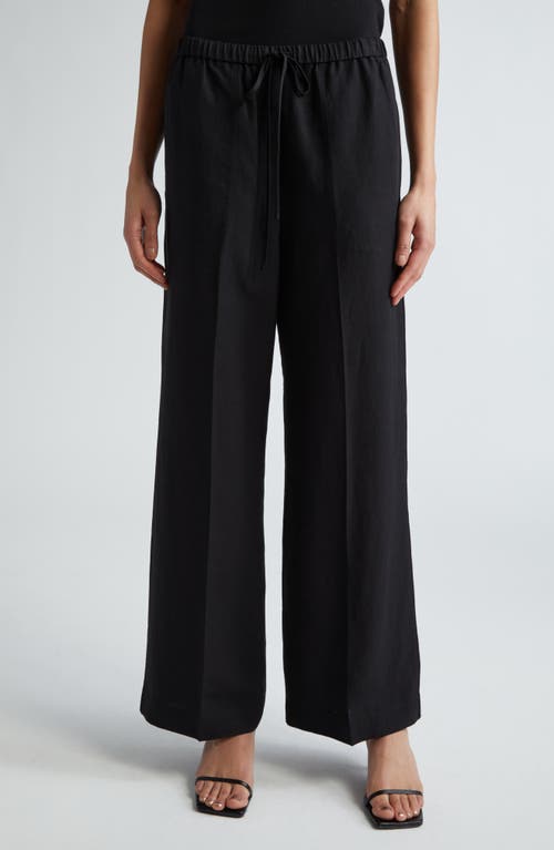TOTEME Fluid Drawstring Waist Pants in Black at Nordstrom, Size 2 Us