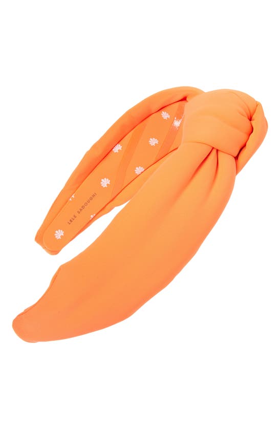 Lele Sadoughi Knotted Neoprene Headband In Orange
