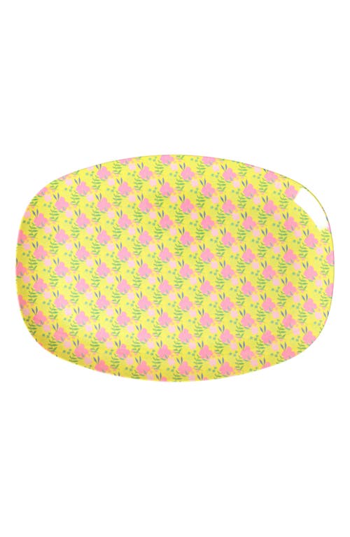 Rice by Rice Set of Four Oblong Melamine Plates in Sunny Days at Nordstrom, Size Medium