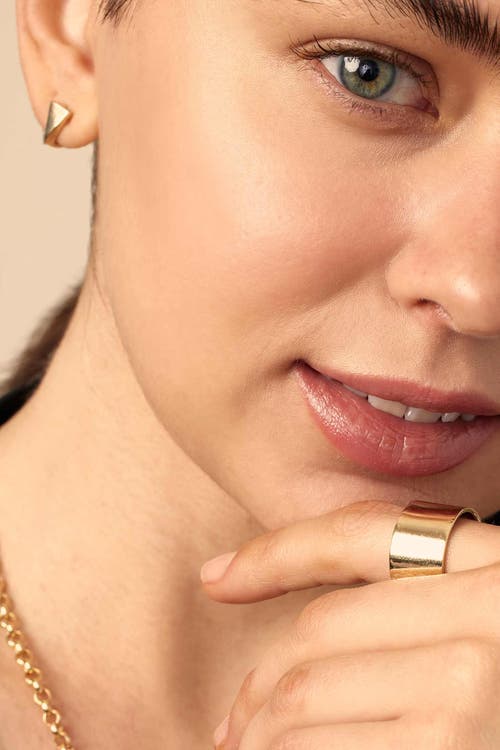 Oradina 14k Yellow Gold Prism Huggies In Yellow Gold