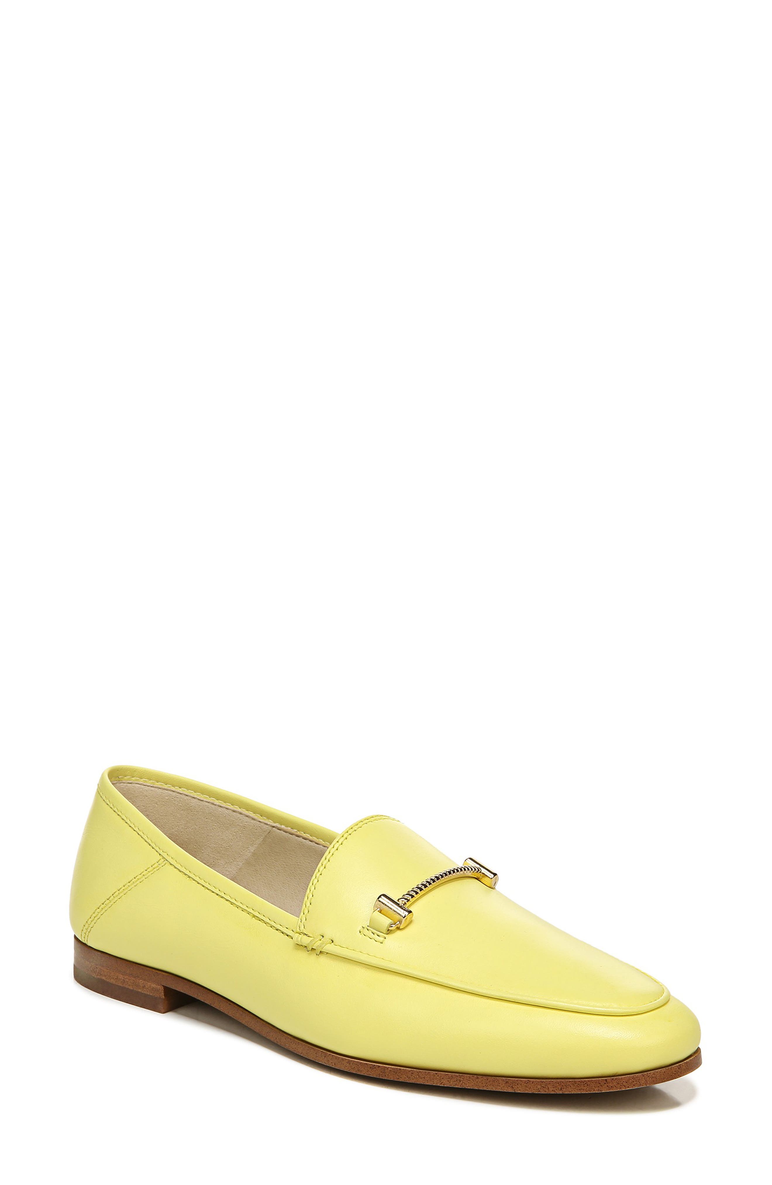 yellow flats with strap