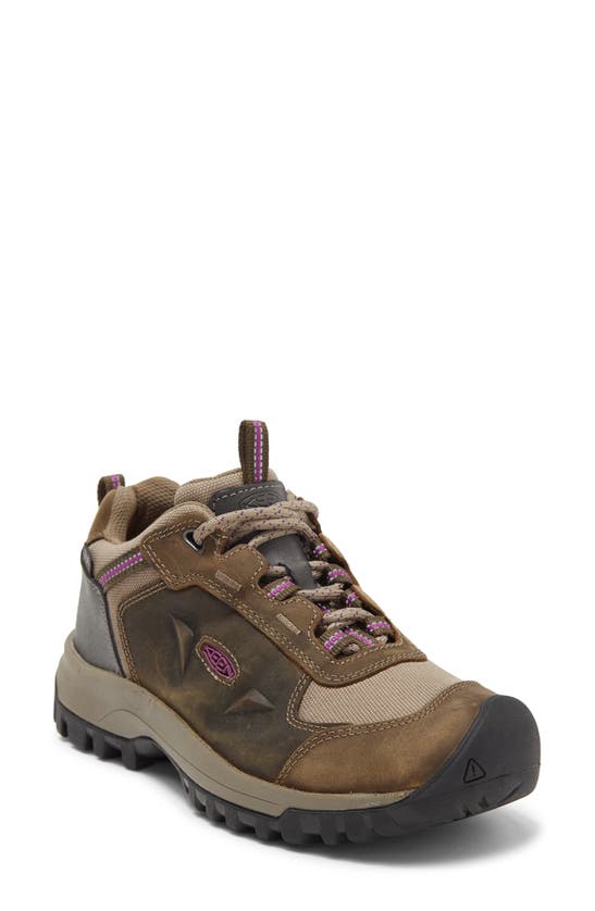 Keen Basin Ridge Mid Waterproof Sneaker In Canteen/ Wood Violet