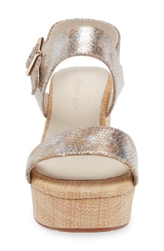 Chocolat Blu Grettel Platform Sandal In Tan Embossed Snake