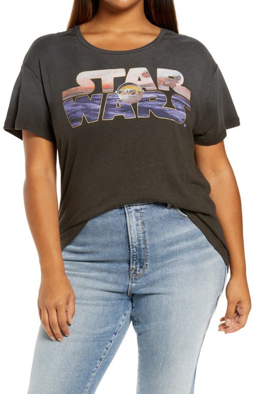 Chaser Star Wars™ Mandalorian Graphic Tee in Faded Black
