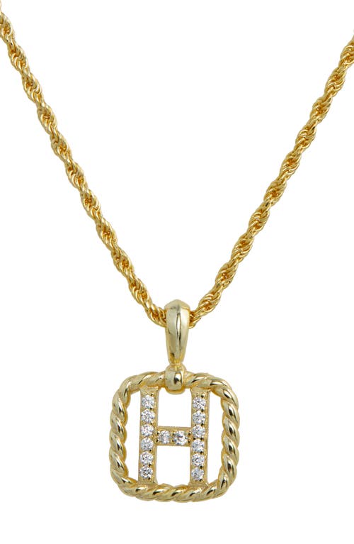 SAVVY CIE JEWELS Initial Pendant Necklace in Yellow-H at Nordstrom