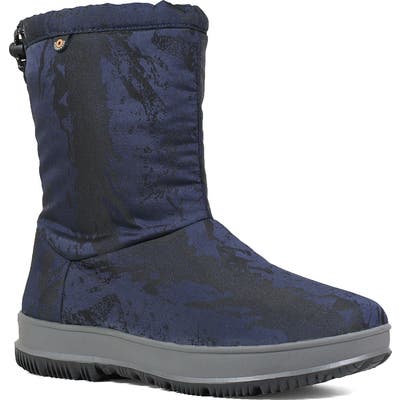 Bogs Snowday Mid Waterproof Snow Boot, Blue