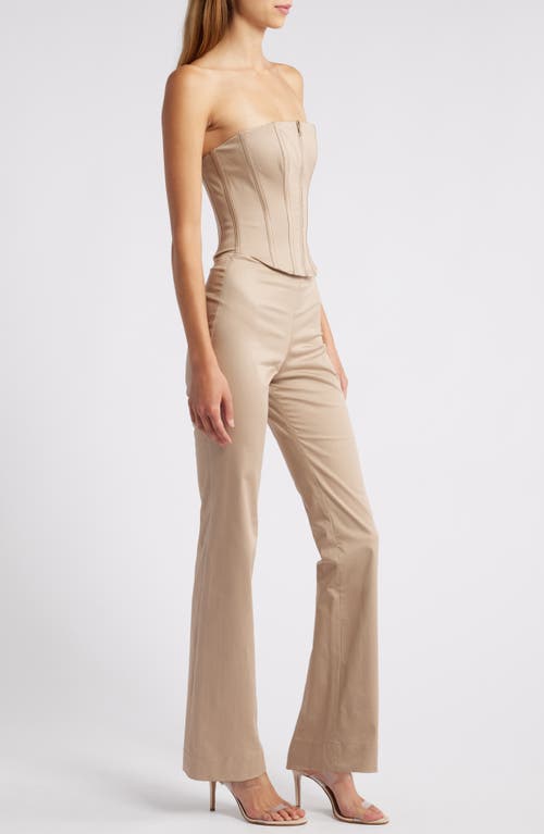 Shop Mistress Rocks Strapless Corset Jumpsuit In Mousse