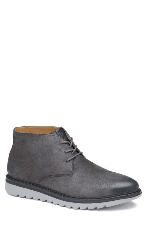 Shop Johnston & Murphy Braydon Chukka Boot In Charcoal Waxed Suede