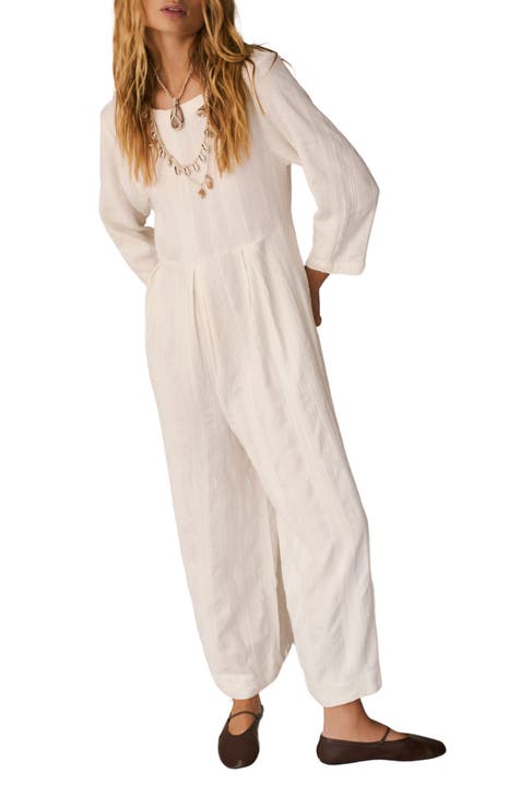 Free People Jayde Corduroy Long Sleeve Flare Jumpsuit