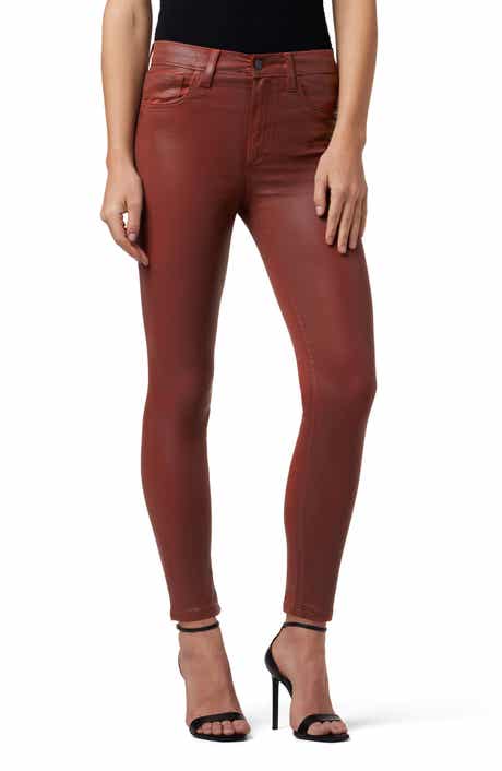 Lux Cracked Faux Leather High Waist 7/8 Ankle Legging – 90 Degree by Reflex