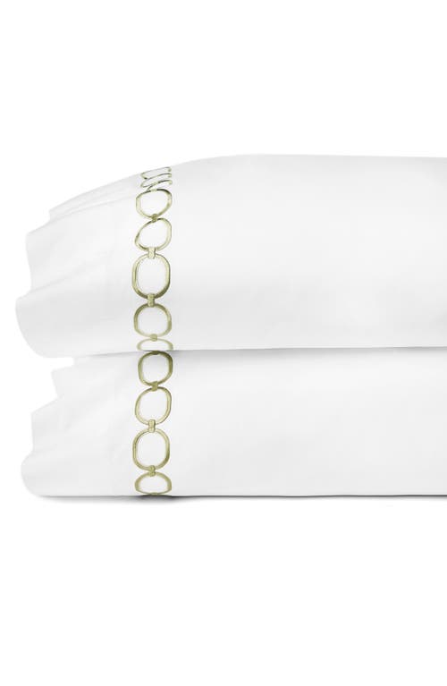 SFERRA Catina Set of 2 Pillowcases in White/Willow at Nordstrom